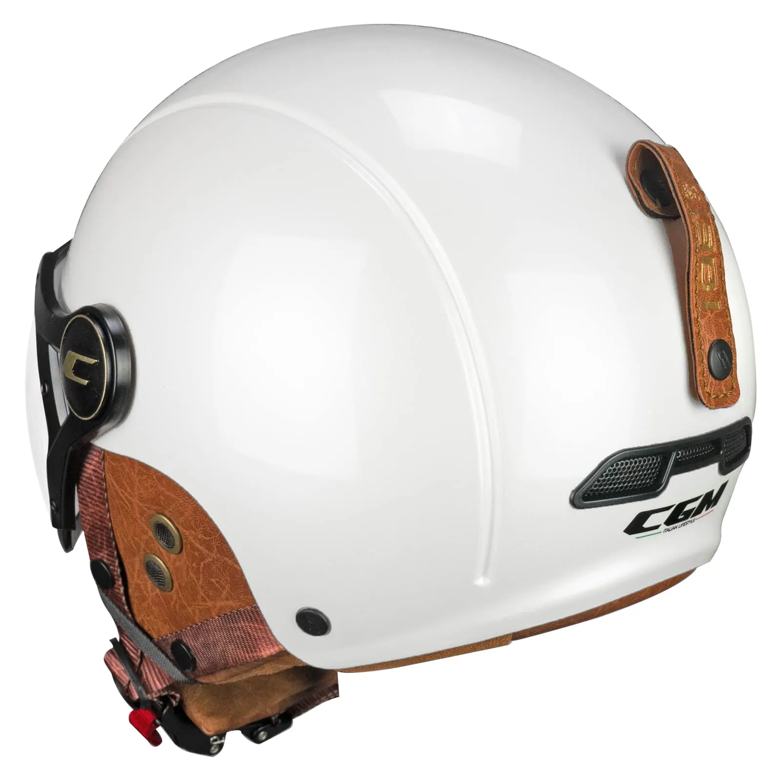 CGM 801V Ebi Vintage Casco Bici, sci, E-bike, Bianco perlato, S (55-56cm) - immagine 3