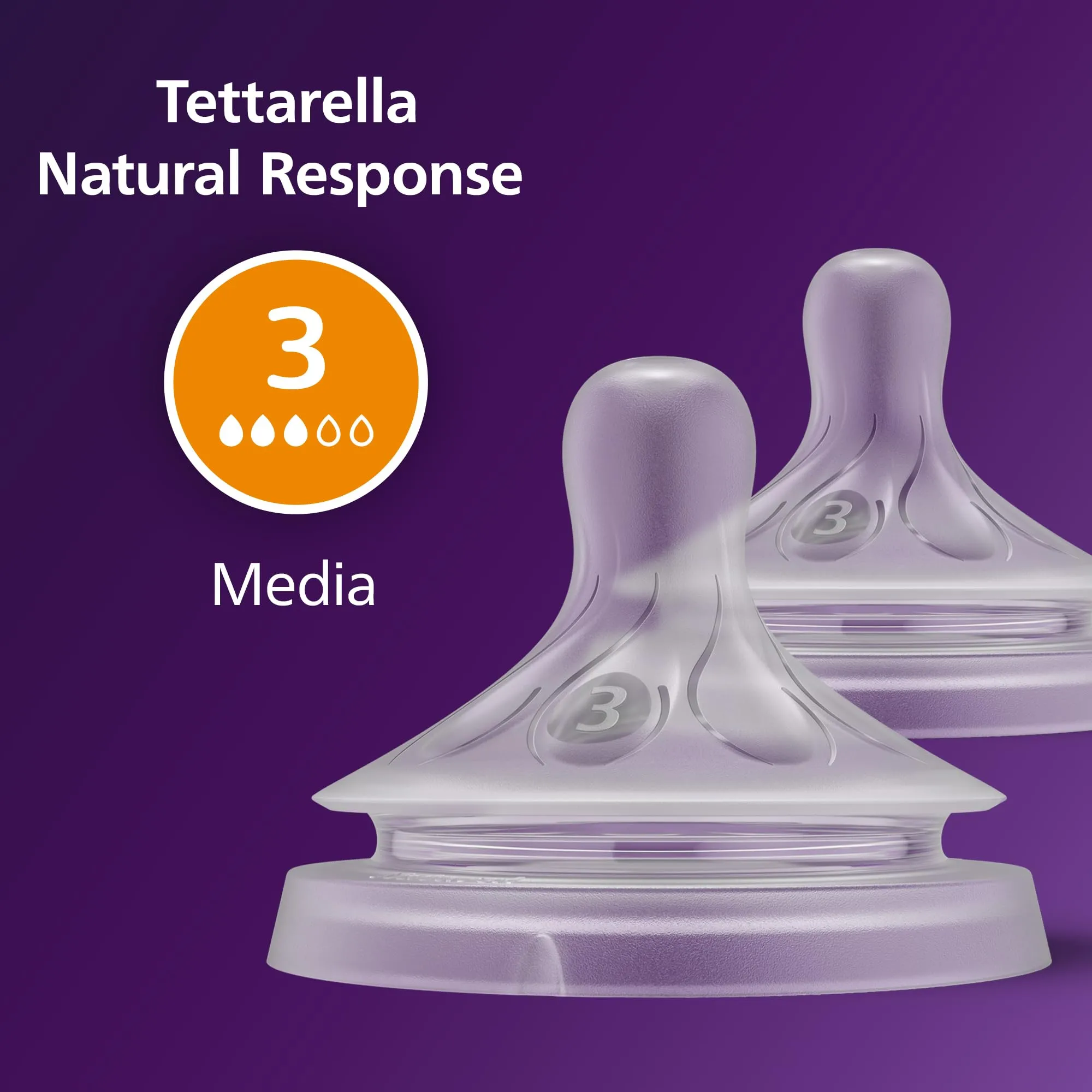 Philips Avent Natural Response Tettarella per biberon, flusso 3, 1 mese+, SCY963/02 (Confezione da 2) - immagine 7