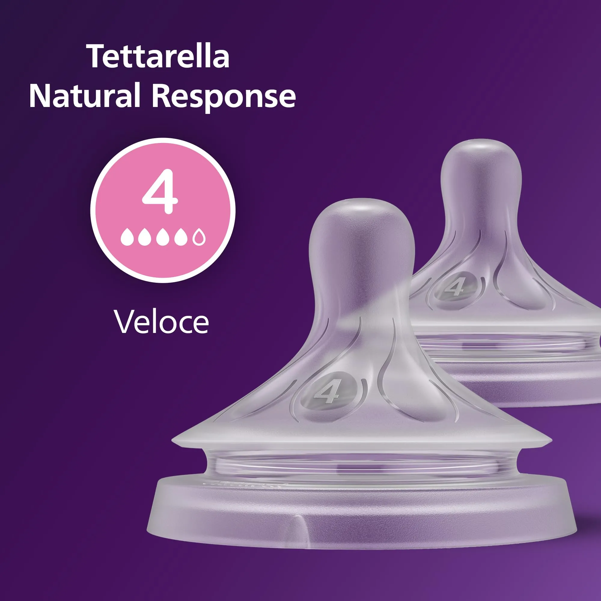 Philips Avent Natural Response Tettarella per biberon, Flusso 4, 3 mesi+, 2 pezzi (SCY964/02) - immagine 6