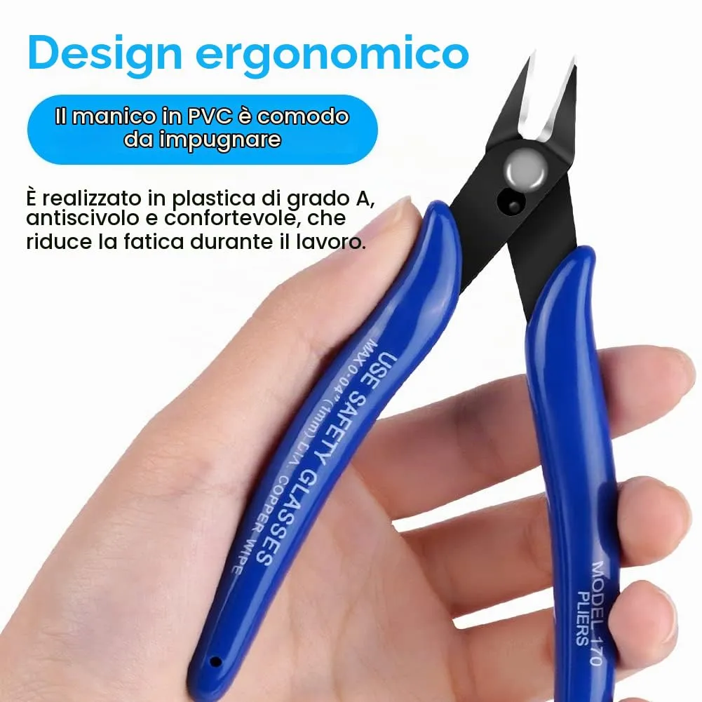 Ainiv Pinza da Taglio Diagonale di Precisione, 2 pz, Blu - immagine 4