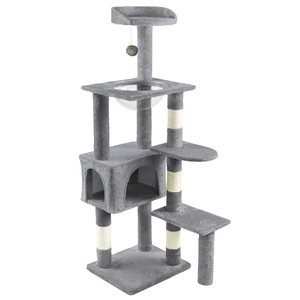 VOUNOT Tiragraffi per Gatti con Capsula Spaziale, 138cm, Grigio - immagine 1