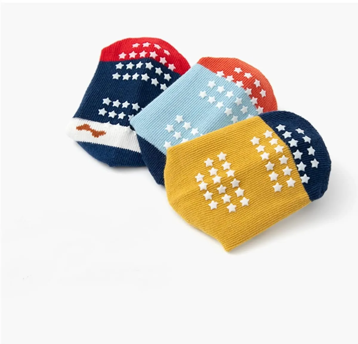 HaimoBurg Calze Antiscivolo in Cotone per Bambini 1-5 Anni, 12 Paia - immagine 4