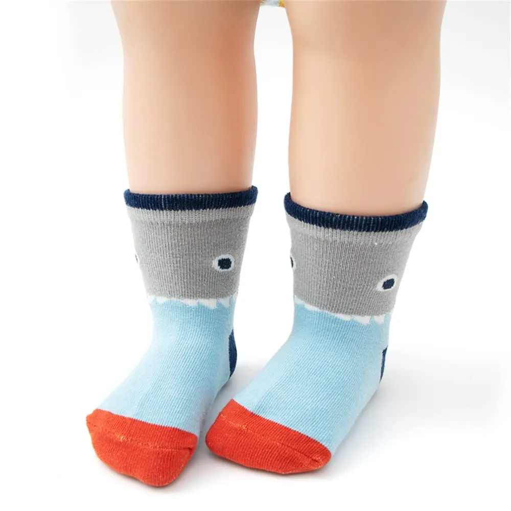 HaimoBurg Calze Antiscivolo in Cotone per Bambini 1-5 Anni, 12 Paia - immagine 6