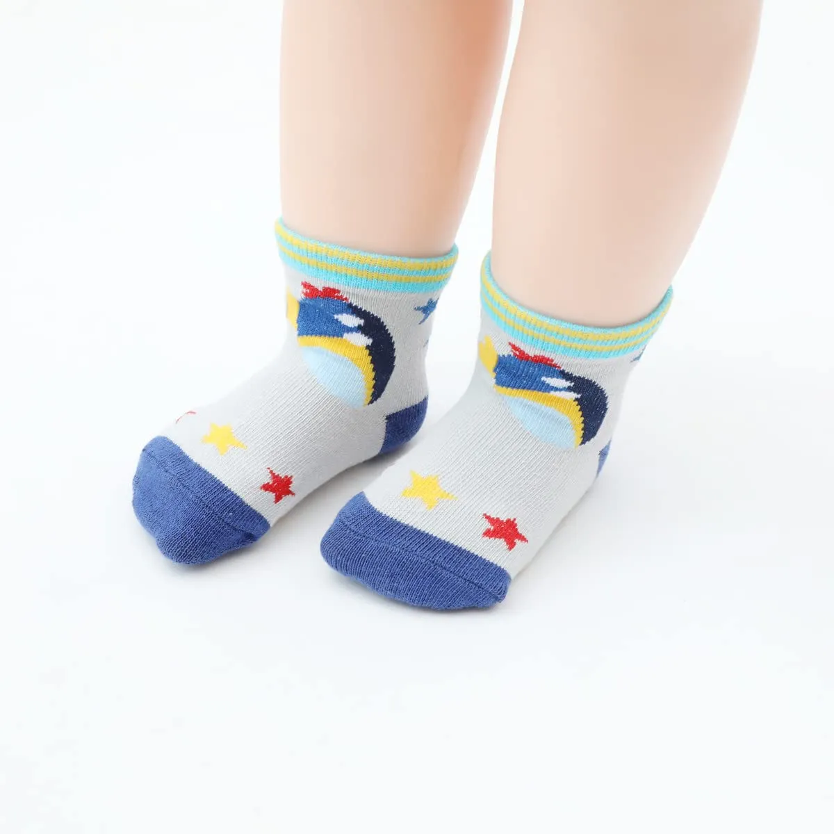 HaimoBurg Calze Antiscivolo in Cotone per Bambini 1-5 Anni, 12 Paia - immagine 5