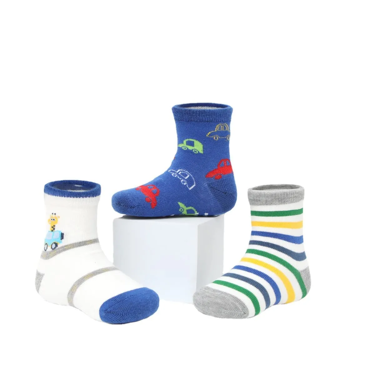 HaimoBurg Calze Antiscivolo in Cotone per Bambini da 1 a 5 Anni, 12 Paia - immagine 2