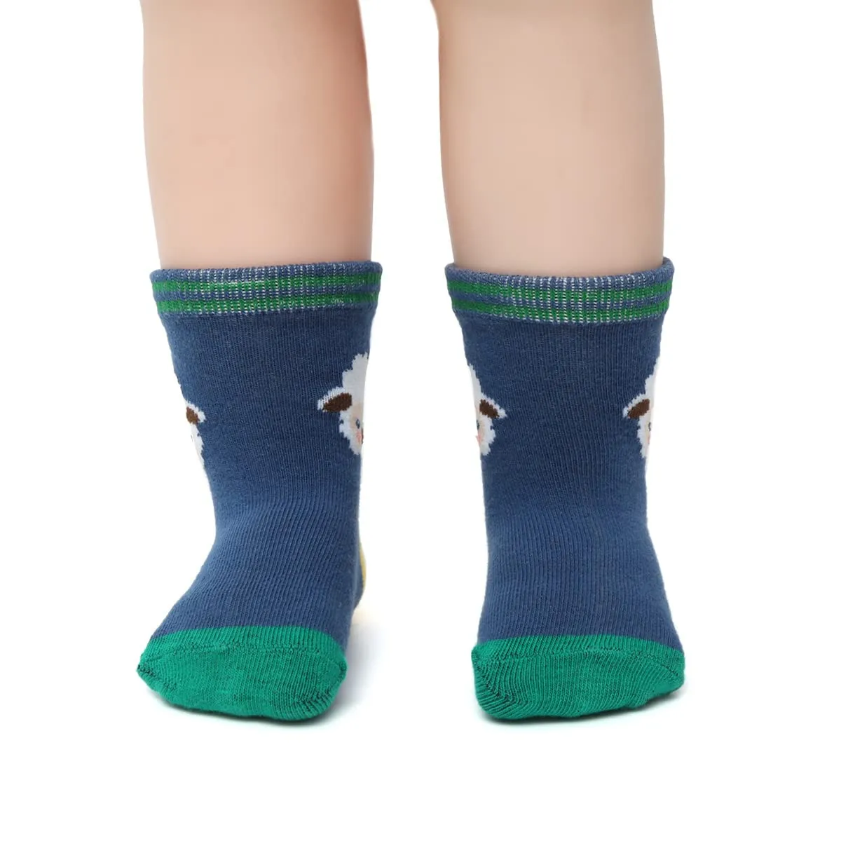 HaimoBurg Calze Antiscivolo in Cotone per Bambini da 1 a 5 Anni, 12 Paia - immagine 4