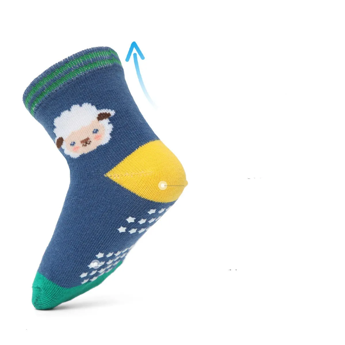 HaimoBurg Calze Antiscivolo in Cotone per Bambini da 1 a 5 Anni, 12 Paia - immagine 5