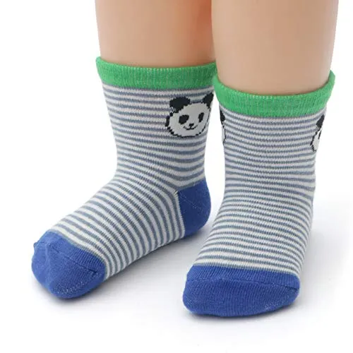 HaimoBurg Calze Antiscivolo in Cotone Traspirante per Bambini, 12 Paia, 1-5 Anni - immagine 4