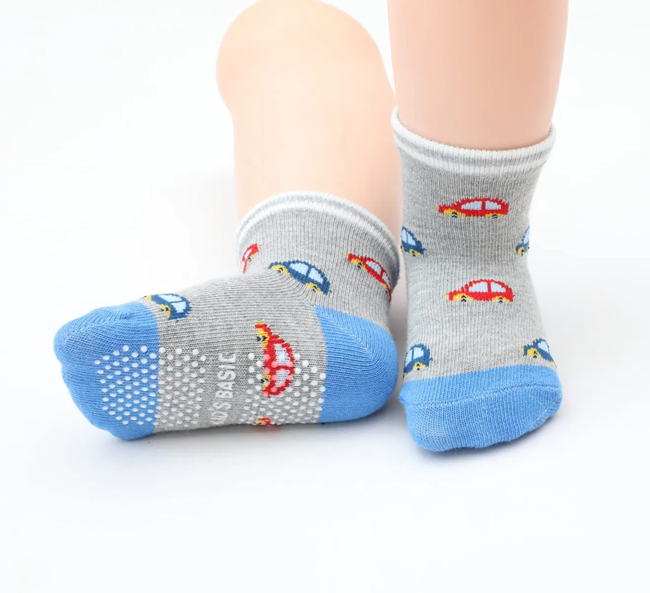HaimoBurg Calze Antiscivolo in Cotone Traspirante per Bambini, 12 Paia, 1-5 Anni - immagine 7