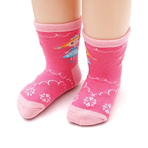HaimoBurg Calze Antiscivolo in Cotone per Bambini, 12 Paia, 1-5 Anni - immagine 5