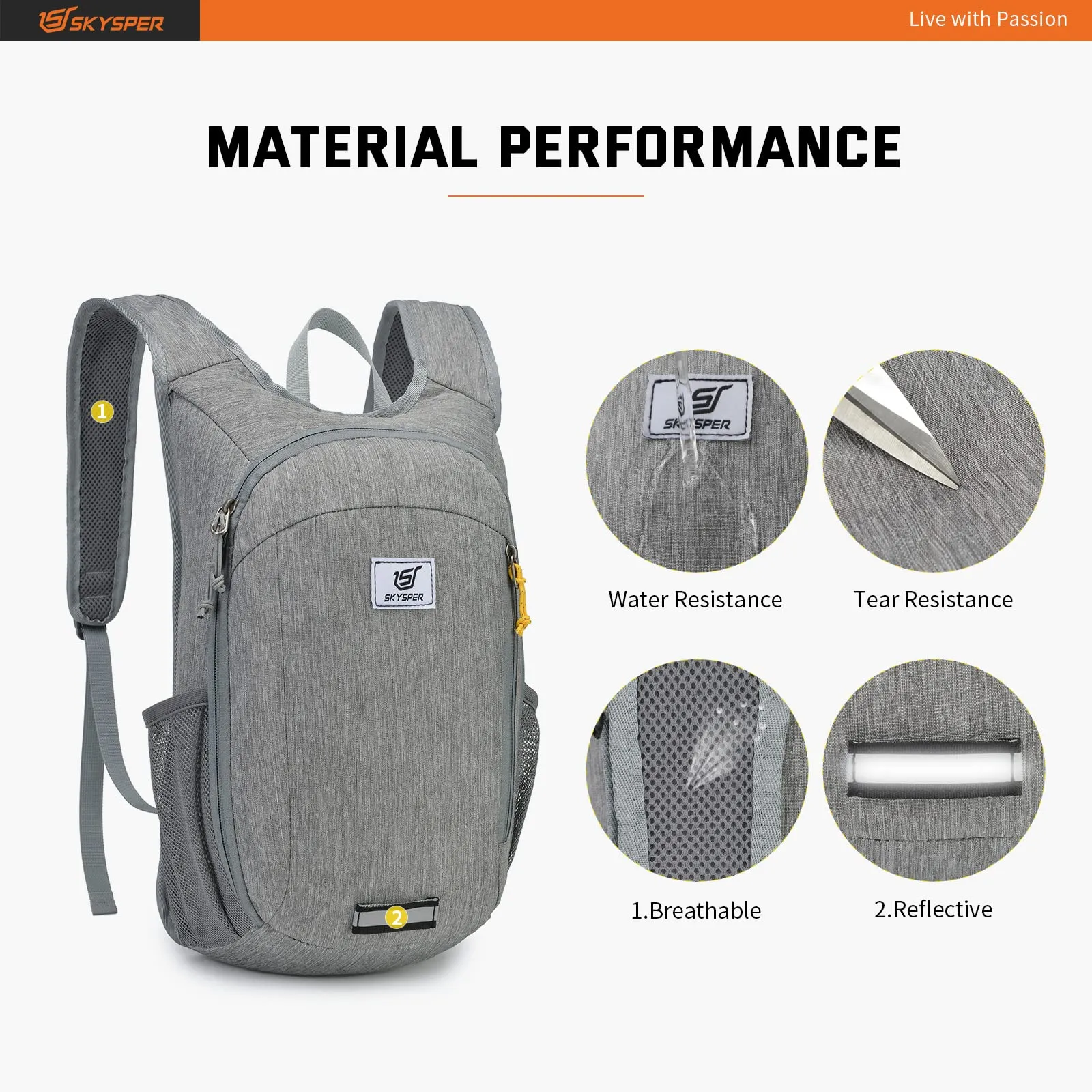 SKYSPER Zaino Leggero Pieghevole 10L - immagine 4