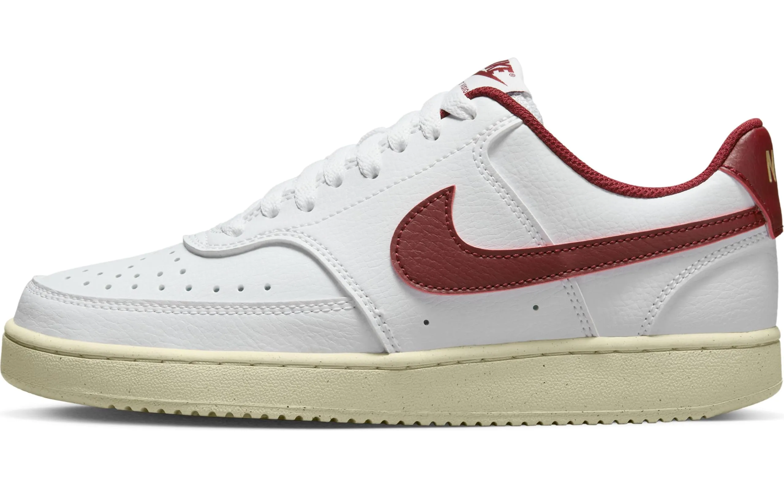 Nike Court Vision Lo NN Bianco/Rosso Squadra-Muslina-Mtlc Gold Star DH3158-106 - immagine 1