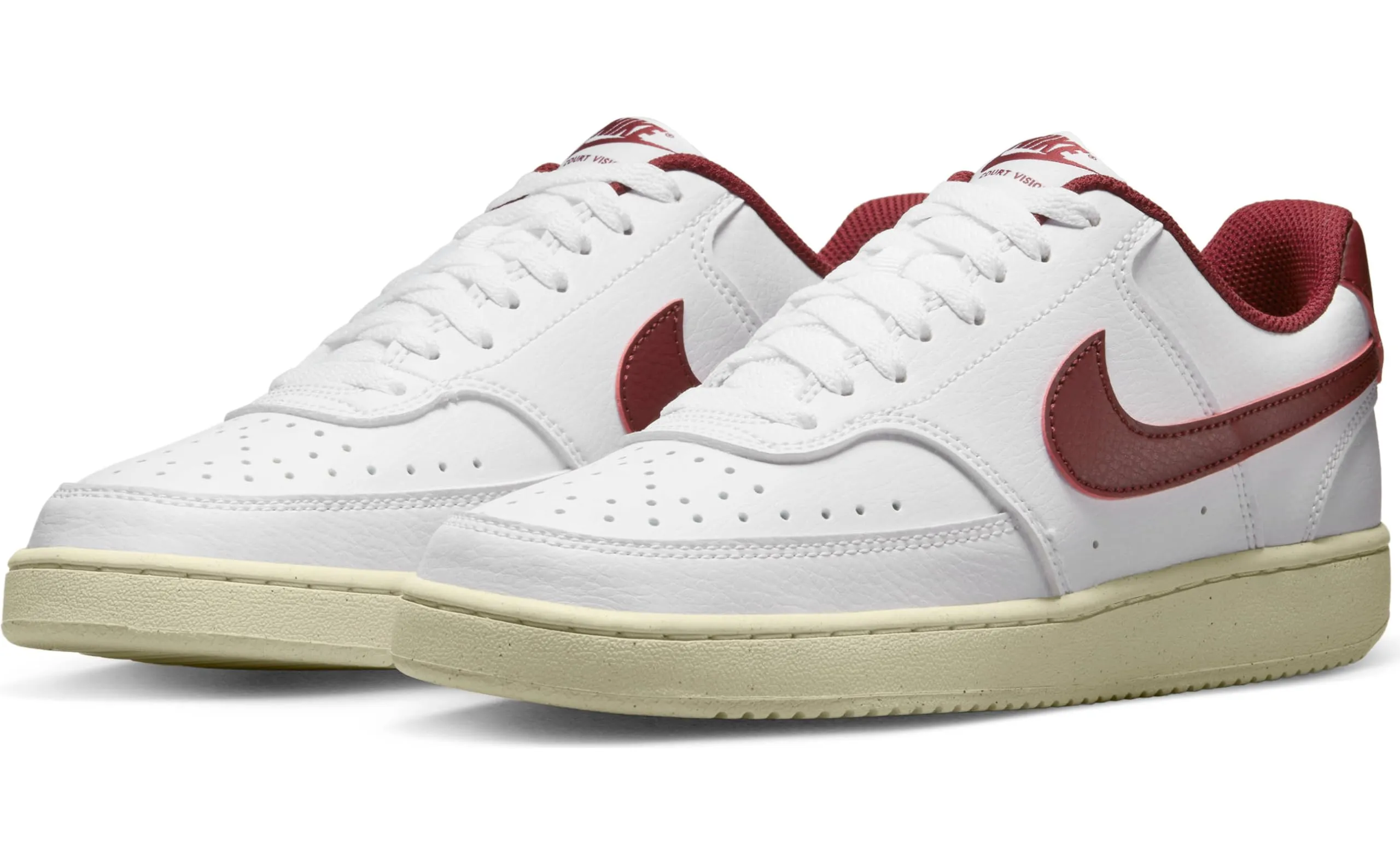 Nike Court Vision Lo NN Bianco/Rosso Squadra-Muslina-Mtlc Gold Star DH3158-106 - immagine 9