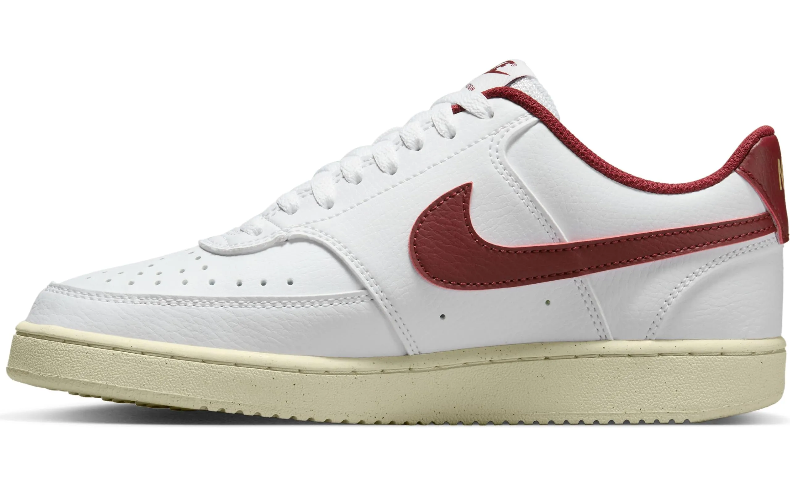 Nike Court Vision Lo NN Bianco/Rosso Squadra-Muslina-Mtlc Gold Star DH3158-106 - immagine 10
