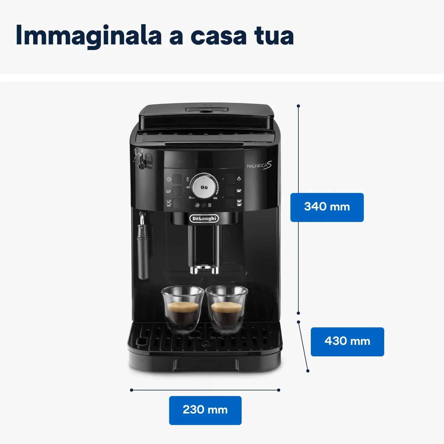 De'Longhi Perfetto Magnifica S ECAM11.112.B Macchina da caffè Automatica per Espresso e Cappuccino - immagine 3