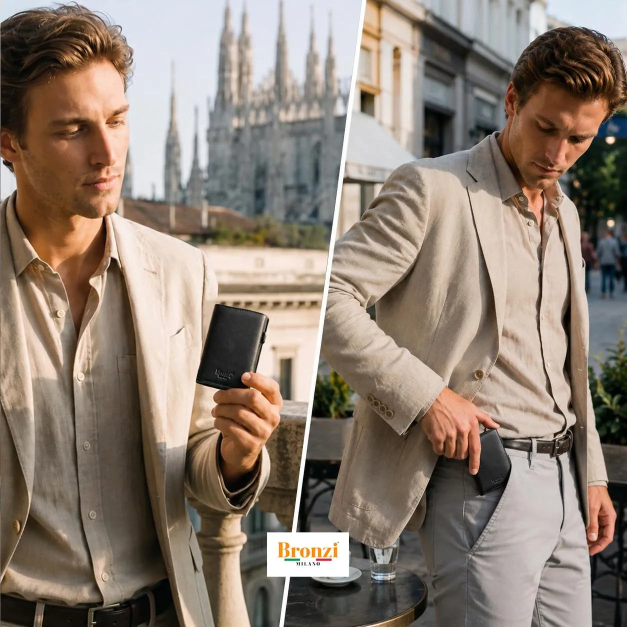 Bronzi Portafoglio Uomo Slim Piccolo Revelation RFID con Portamonete - immagine 8