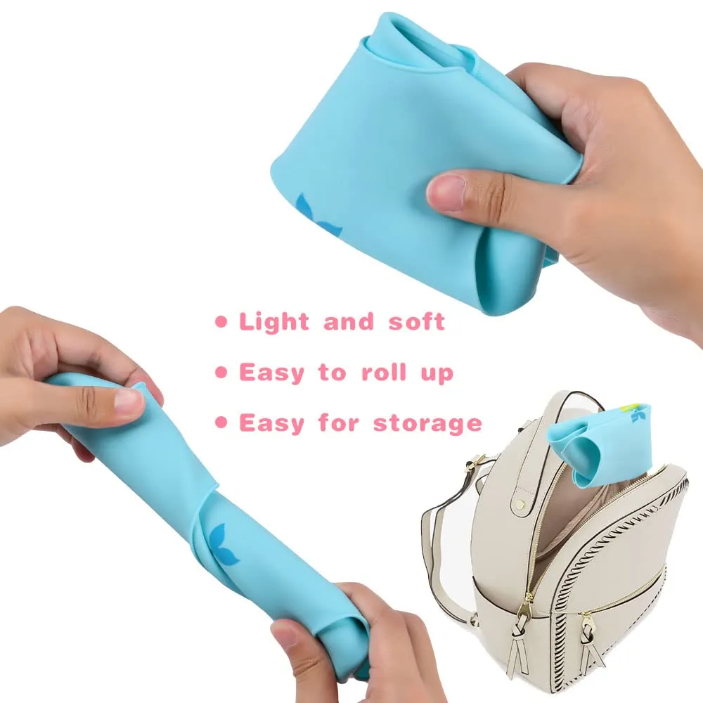 Vicloon Bavaglini 3D in Silicone con Tasca Raccoglipappa, 2 Pezzi, Impermeabili Senza BPA, Dinosauro e Balena - immagine 4