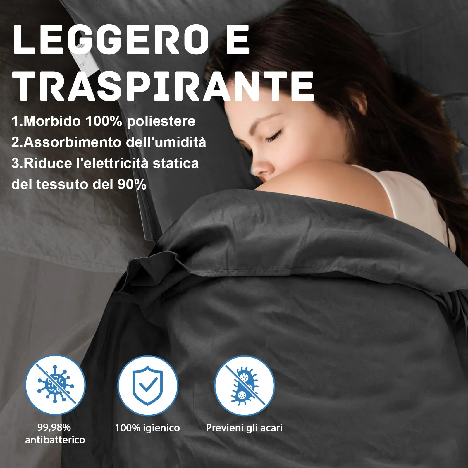 JAICOM Lenzuolo Sacco a Pelo da Viaggio, 220 x 90 cm - immagine 3