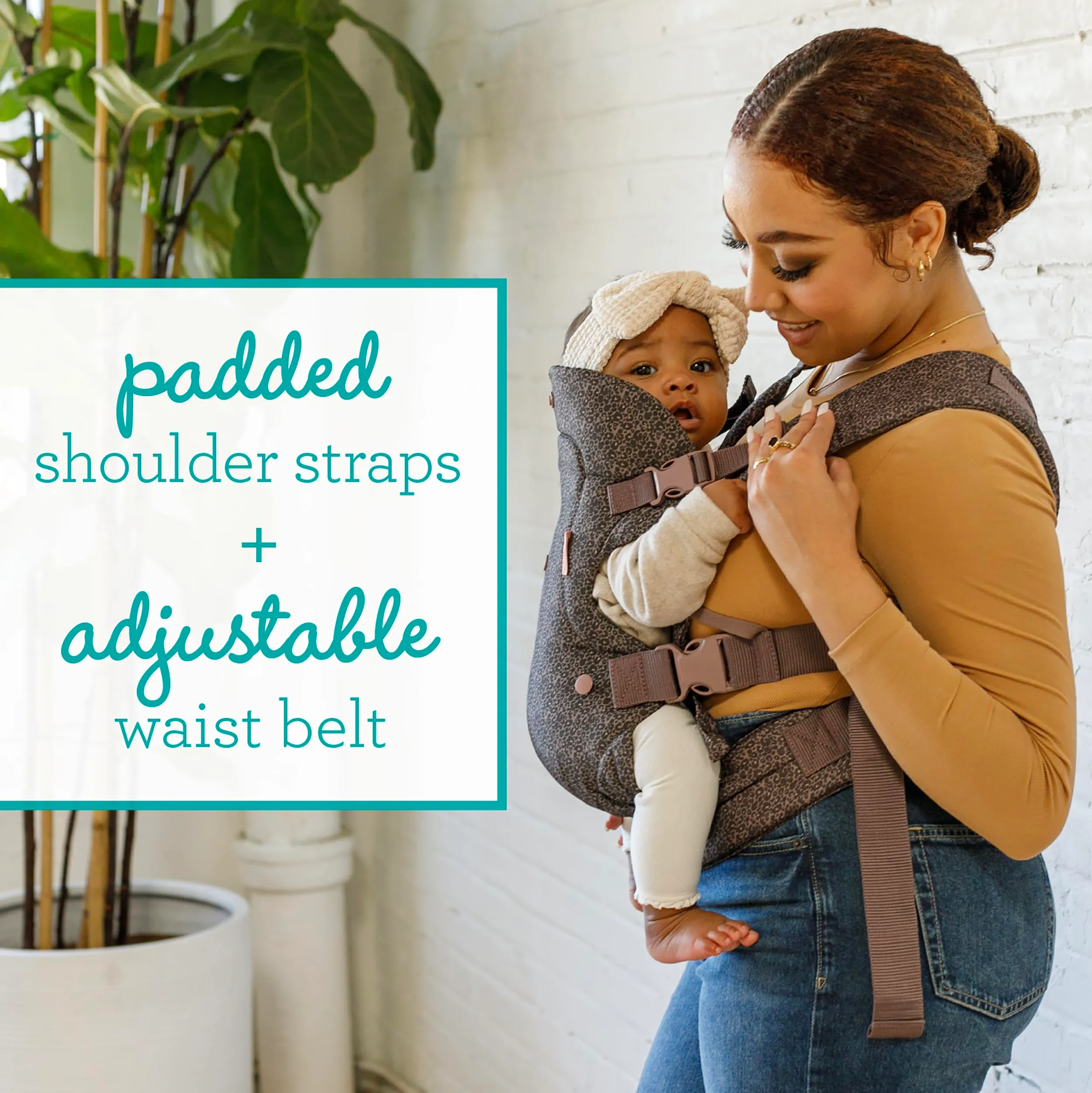 Infantino Flip Advanced 4-in-1 Ergonomic Baby Carrier, 3.6 to 14.5 kg, Leopard - immagine 6