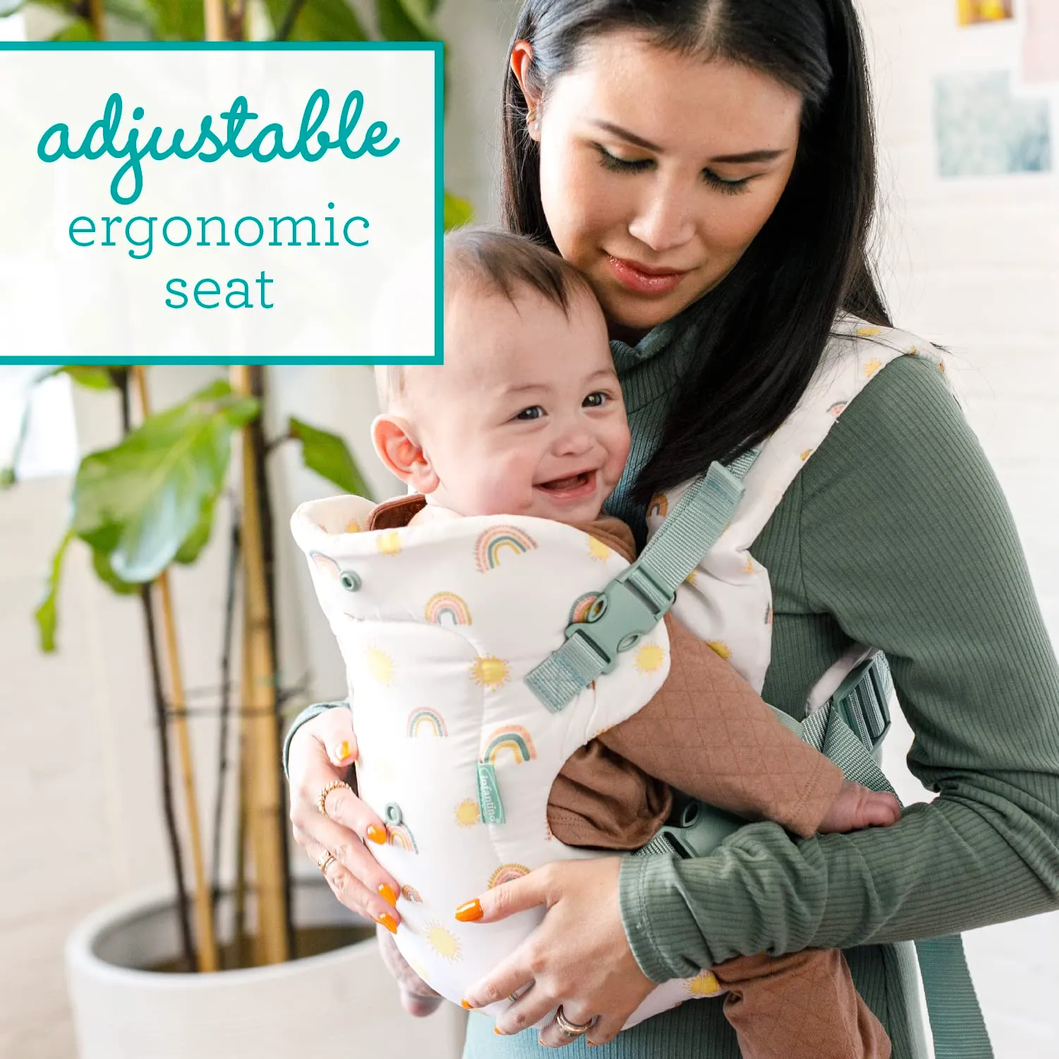 Infantino Flip Advanced Marsupio 4-in-1 Ergonomico, Arcobaleno - immagine 5