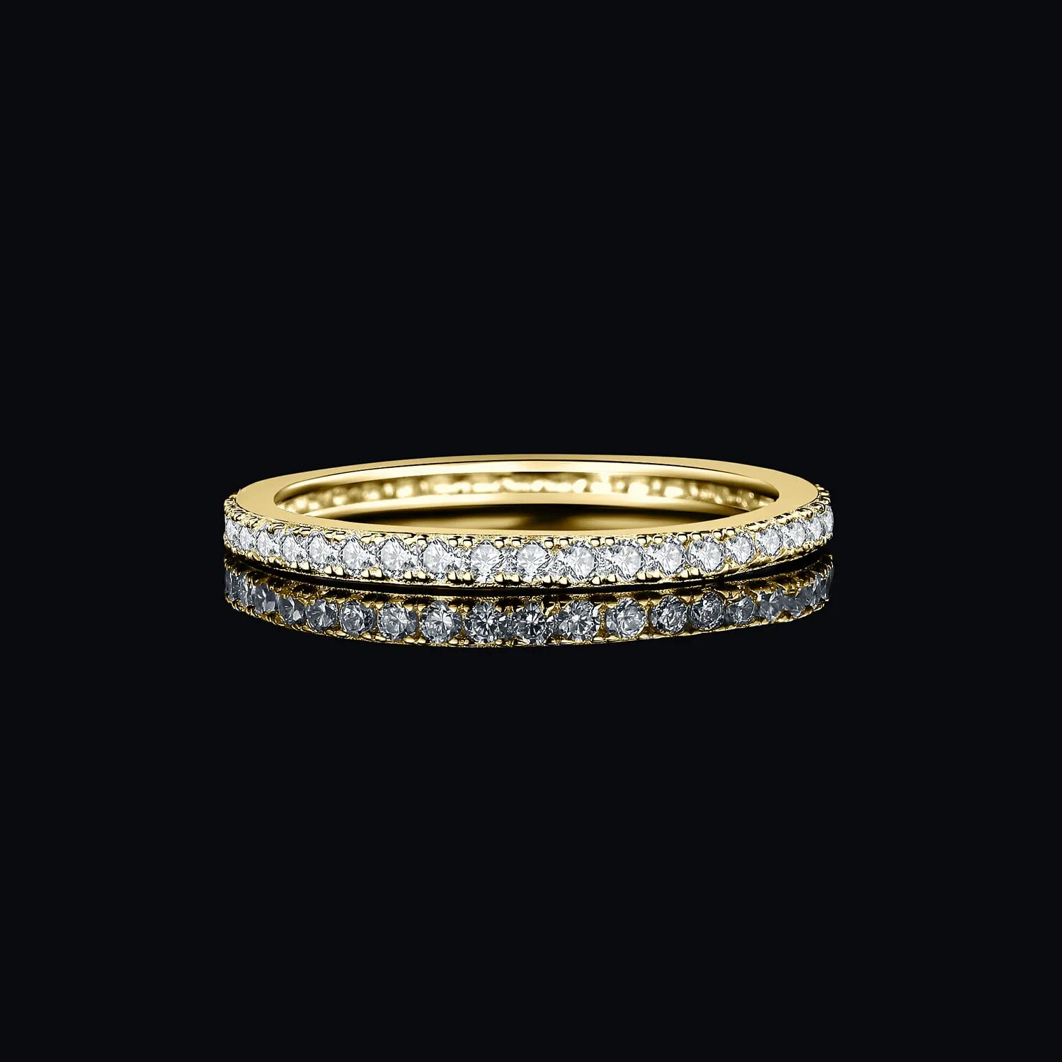 JewelryPalace Anello Eternity in Argento 925 con Zirconia Cubica, Taglio Rotondo, Taglia 11.5 - immagine 3