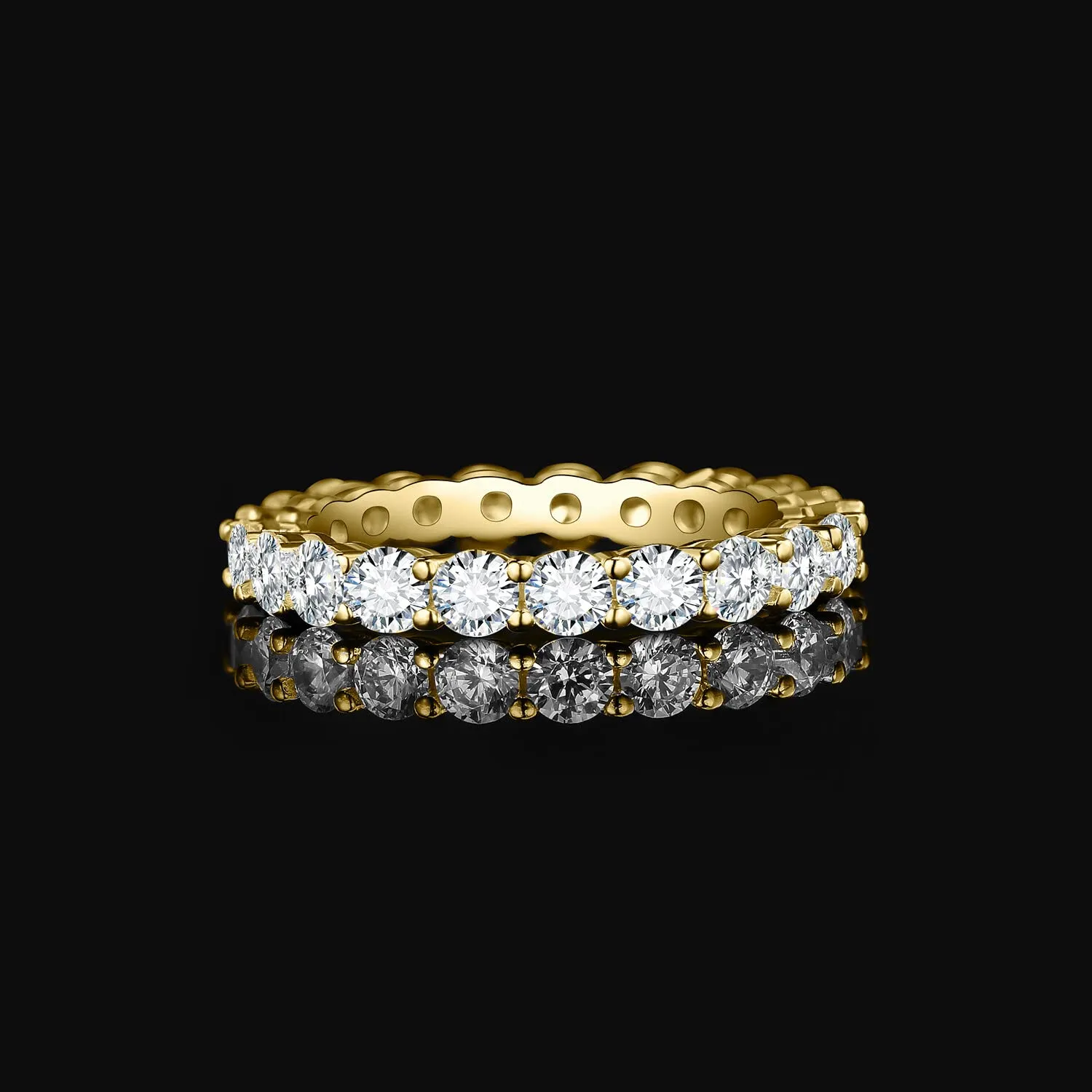 JewelryPalace Anello Eterno Donna in Argento 925 con Zirconia Cubica, Taglio Rotondo, Misura 14.5 - immagine 3