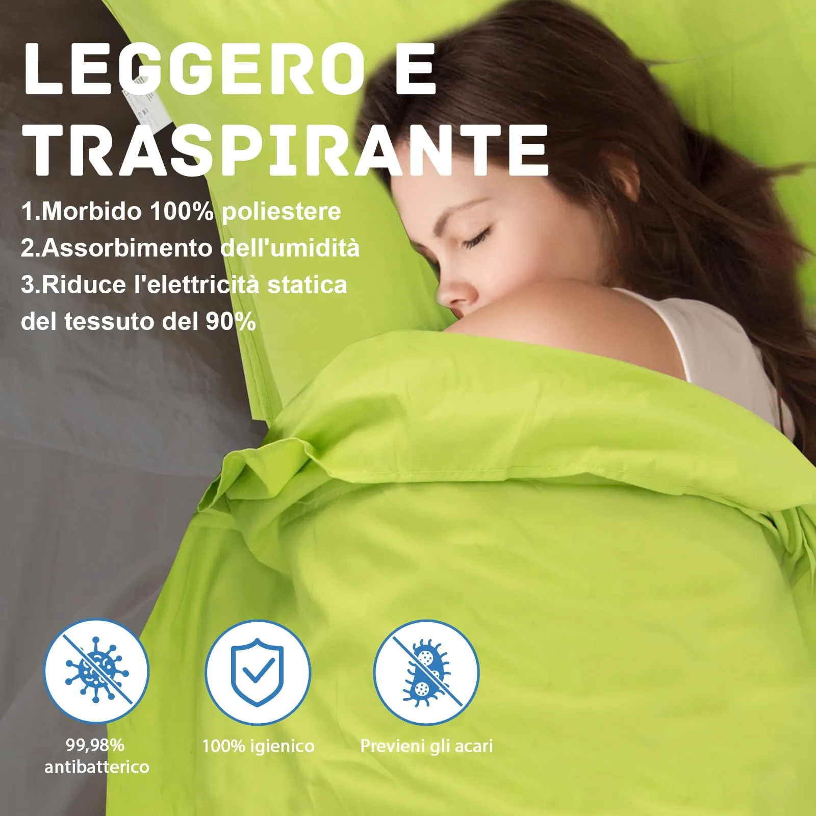 JAICOM Sacco Lenzuolo Sacco a Pelo, 220x90cm - immagine 3