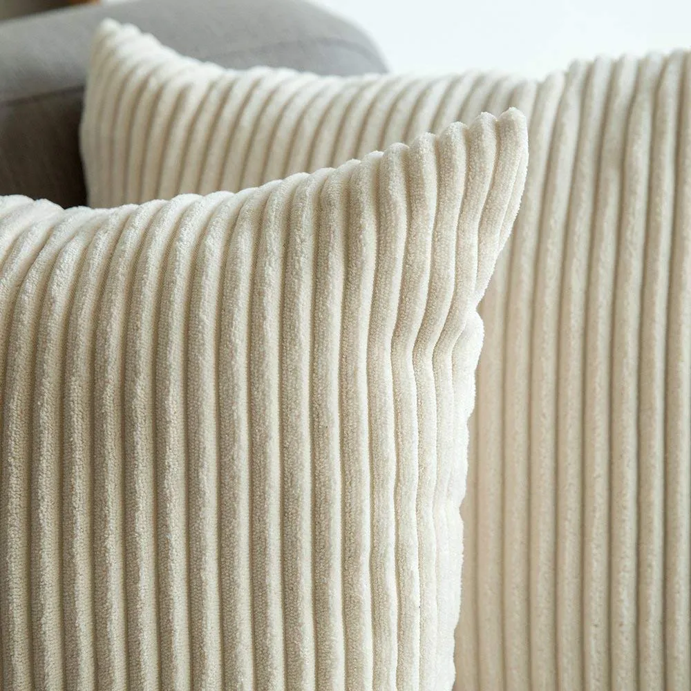 MIULEE Fodere Cuscini in Velluto a Coste, 65x65cm, Bianco Latte, Confezione da 2 - immagine 8