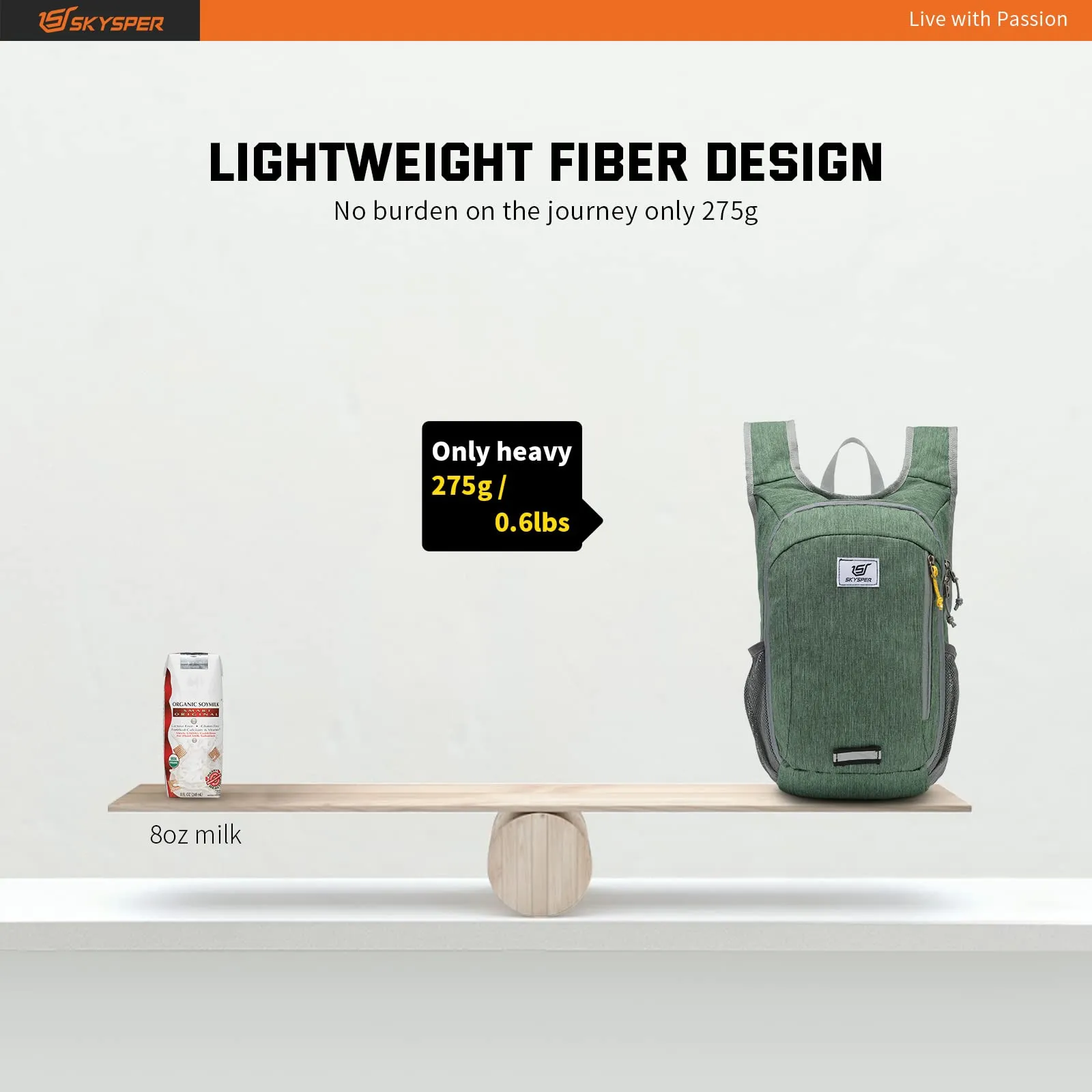 SKYSPER Zaino Leggero Pieghevole 10L per Trekking e Viaggi - immagine 2