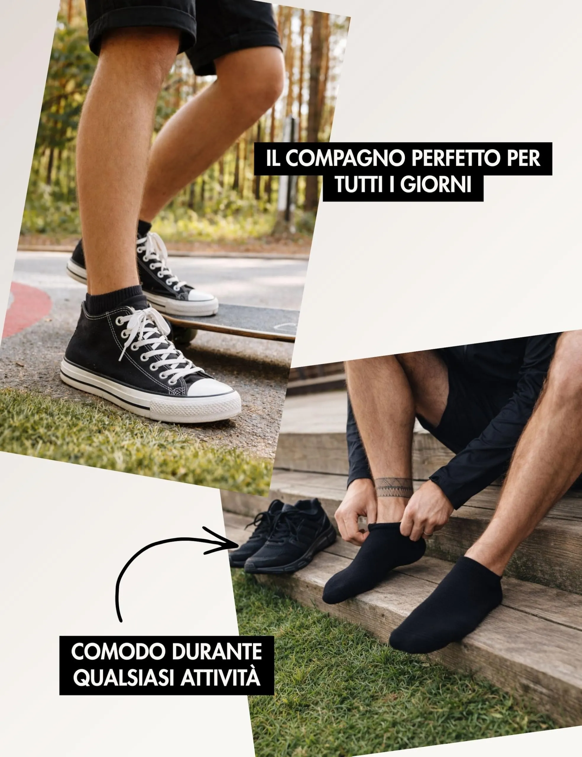 Basic Treasure Calzini Corti Uomo Donna, Cotone, Neri, 12 Paia, 39-42 - immagine 6