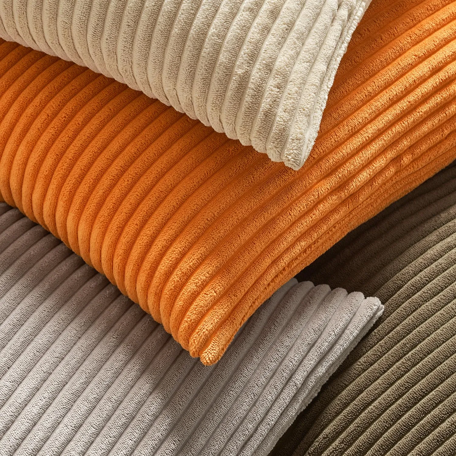 MIULEE Set di 2 Federe Decorative in Velluto a Coste, 50 x 50 cm - immagine 8