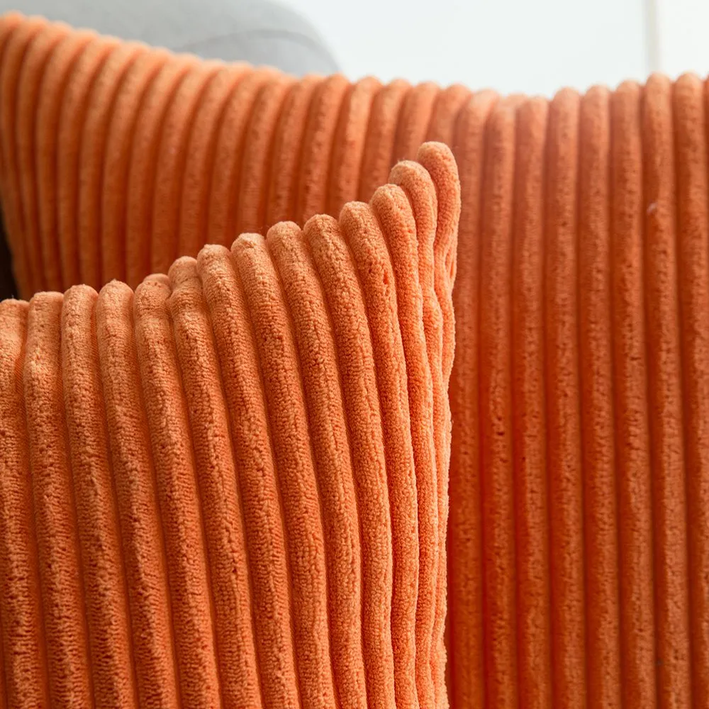 MIULEE Fodere in Velluto a Coste, 30 x 50 cm, Arancione, Confezione da 2 - immagine 2