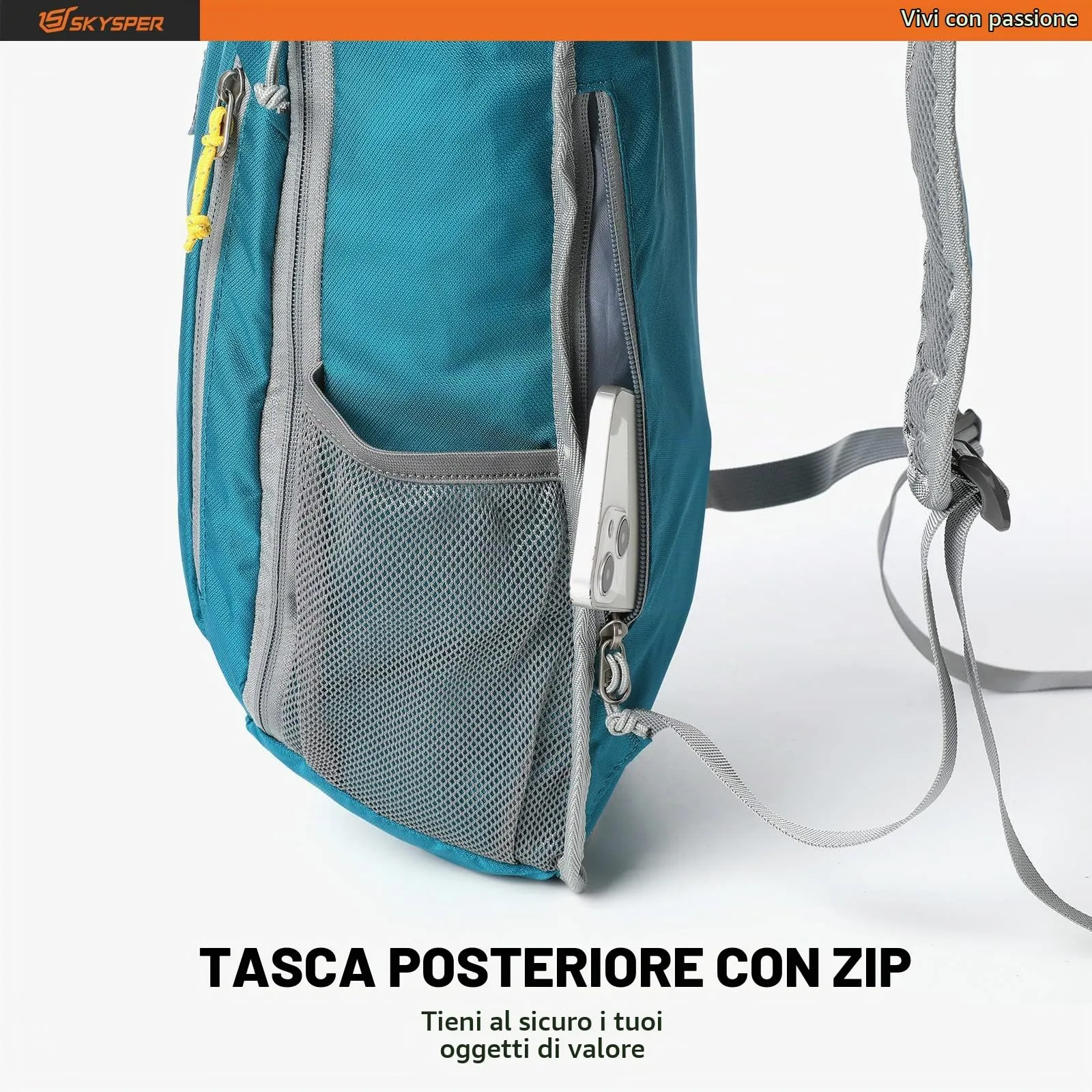 SKYSPER Zaino Leggero Pieghevole 10L - immagine 7