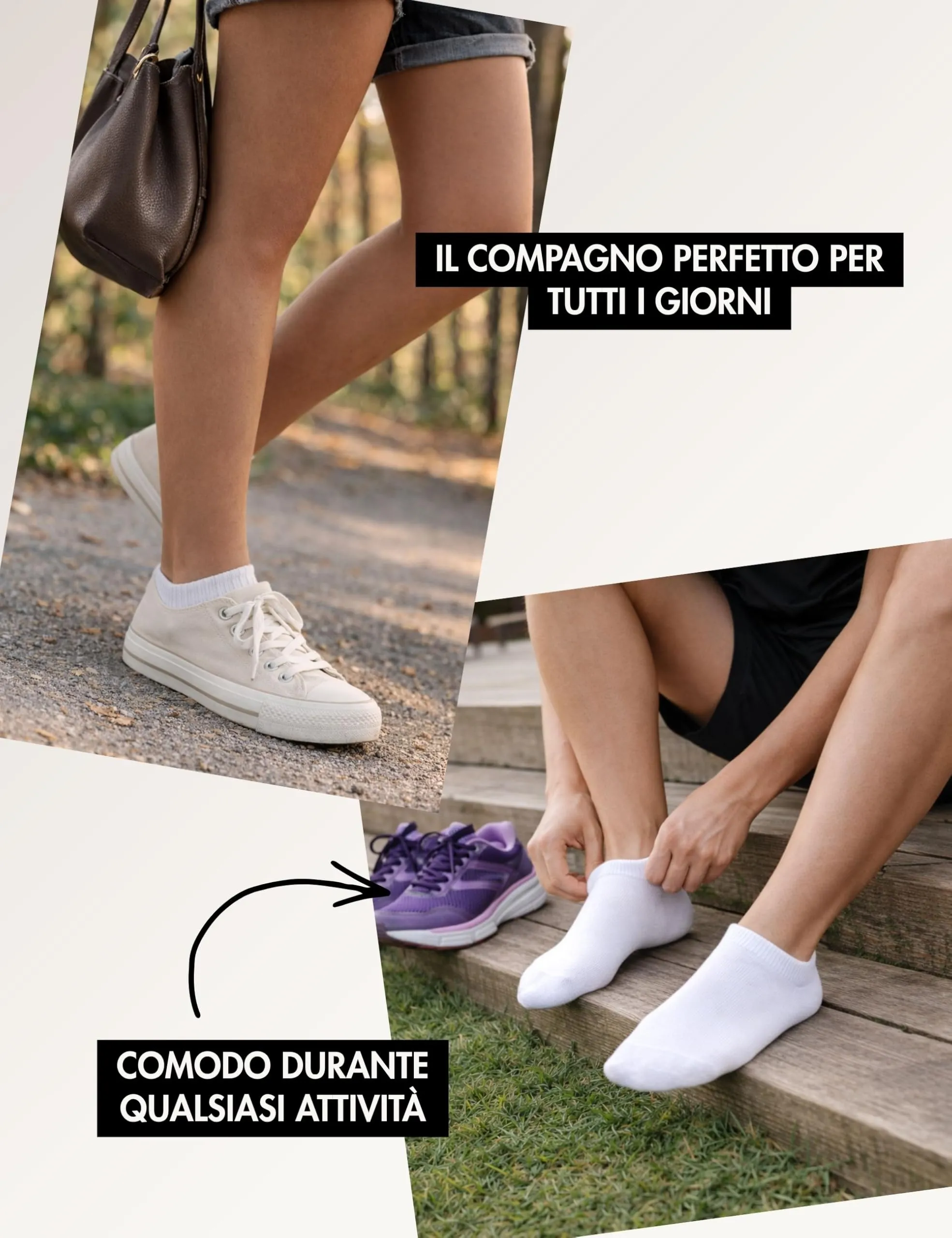 Basic Treasure Calzini Corti Uomo Donna in Cotone, Bianchi, 12 Paia, 39-42 - immagine 6