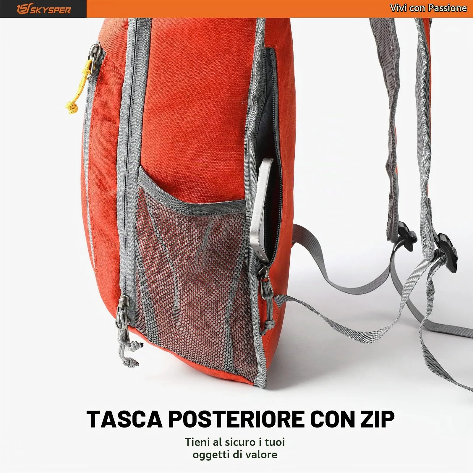 SKYSPER Zaino Leggero Pieghevole 10L - immagine 7