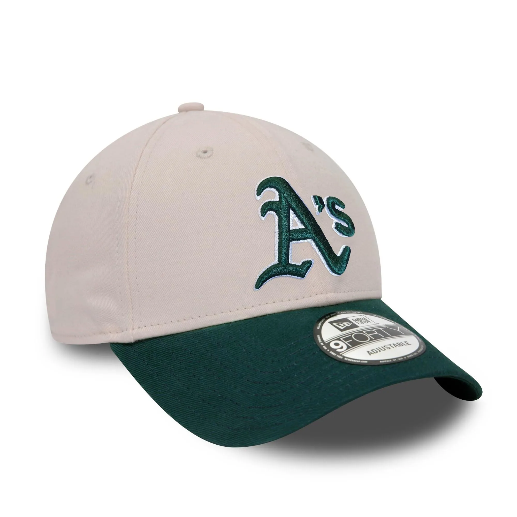 New Era Oakland Athletics MLB 9Forty Adjustable Baseball Cap - Beige Green - One Size - immagine 3