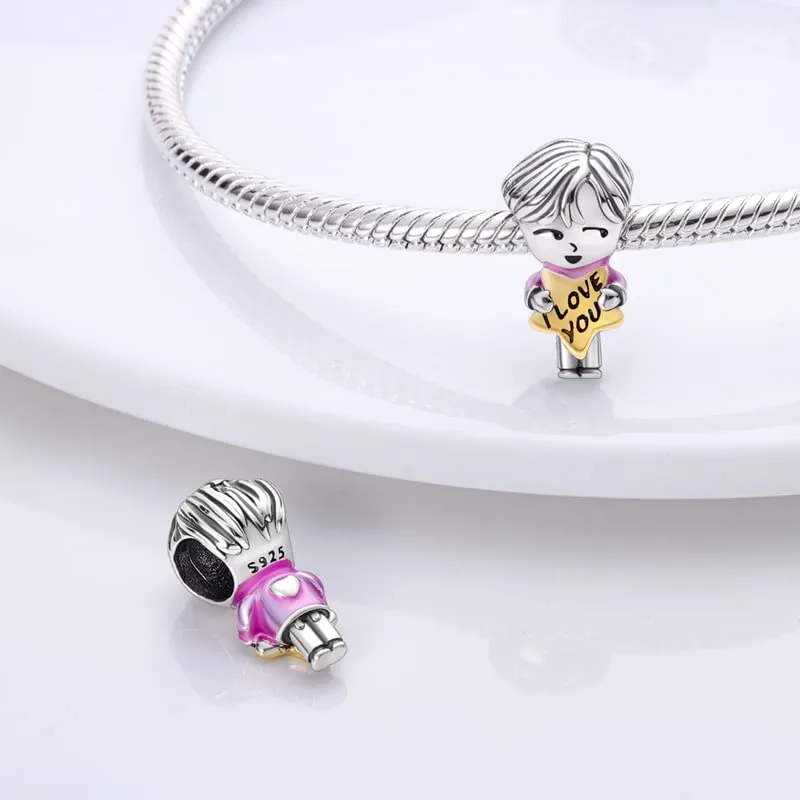 TINSLO Bead Charm in Argento Sterling 925 con Cubic Zirconia, Compatibile con Braccialetti e Collane Pandora e Europei - immagine 2