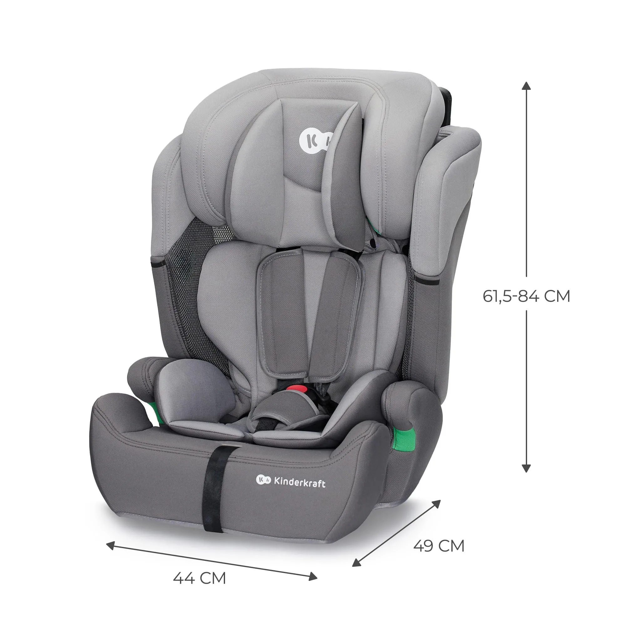 Kinderkraft Comfort Up i-Size Seggiolino Auto 76-150 cm (9-36 kg), Gruppo 1/2/3, Grigio - immagine 9