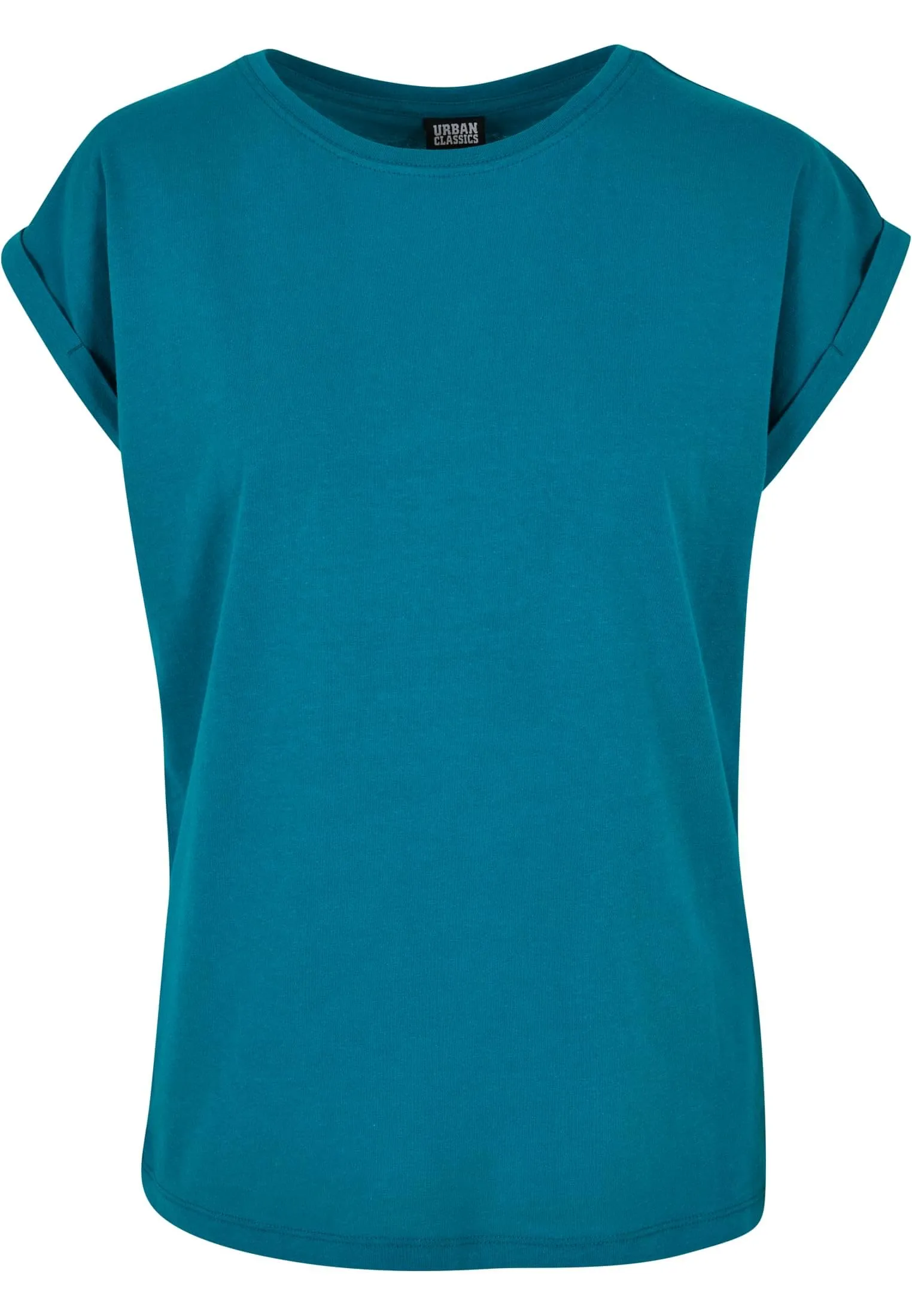 Urban Classics Ladies Extended Shoulder Tee - Watergreen - 100% Cotton - Regular Fit - immagine 1