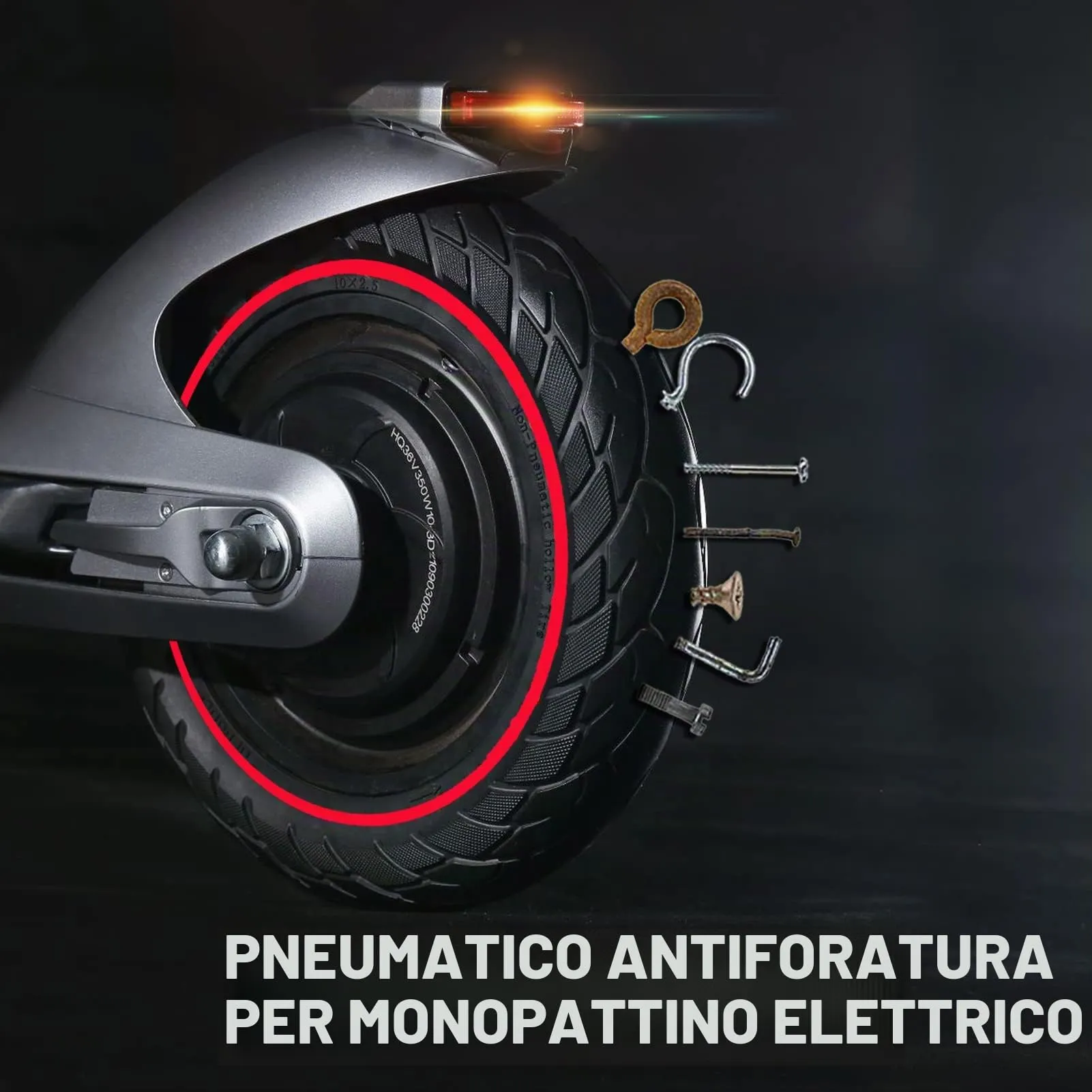 Aloskart Ruota Monopattino Elettrico 10x2.5 per Ninebot G30 Max, G30D, G30E, G30LP, G2 - immagine 6