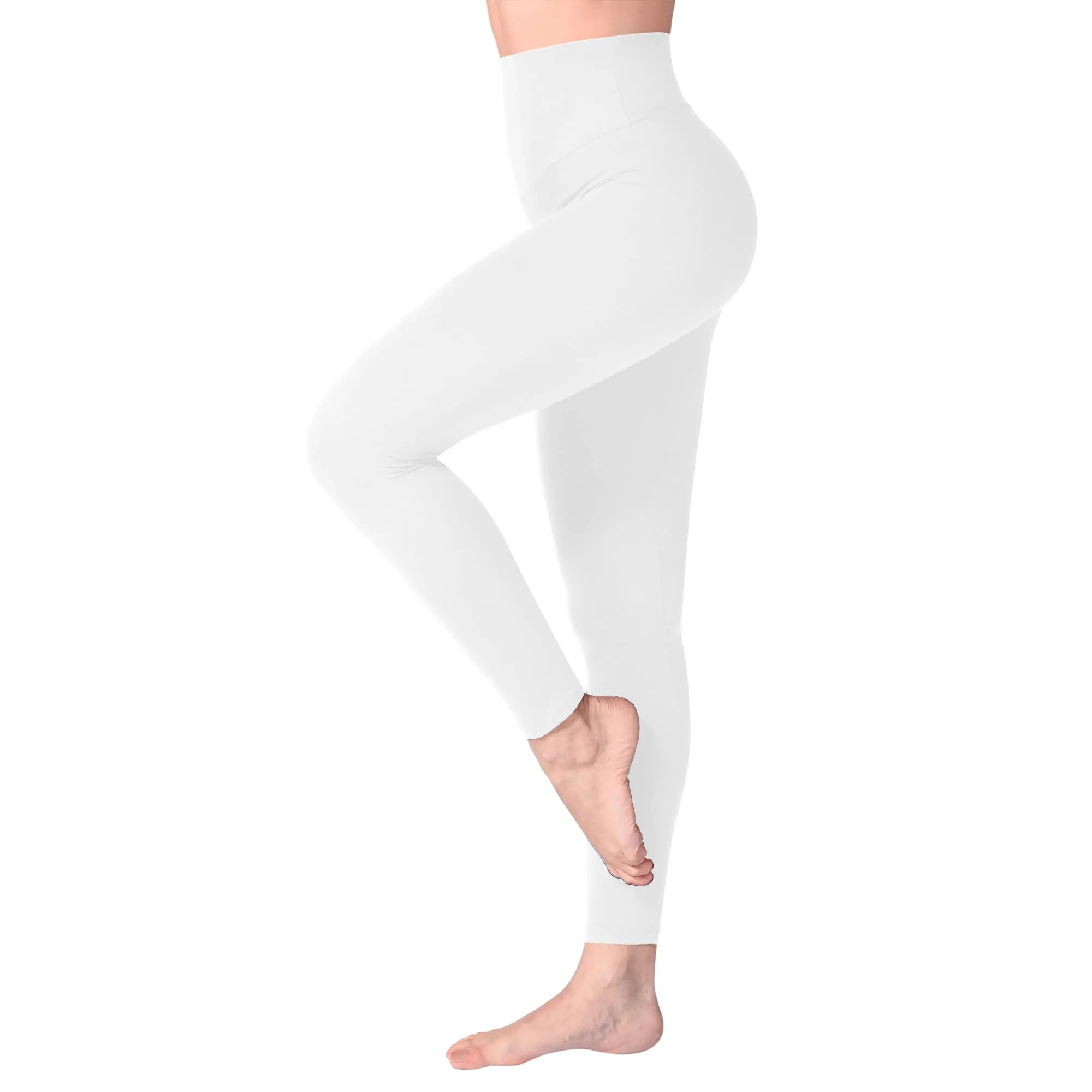 SINOPHANT Leggings Vita Alta Donna Fitness Yoga, L-XL, Bianco - immagine 1