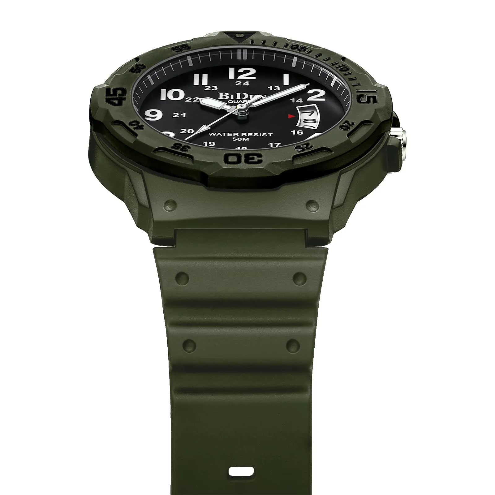 HANPOSH Orologio Uomo Analogico Quarzo Impermeabile con Data Luminosa R009 - immagine 4