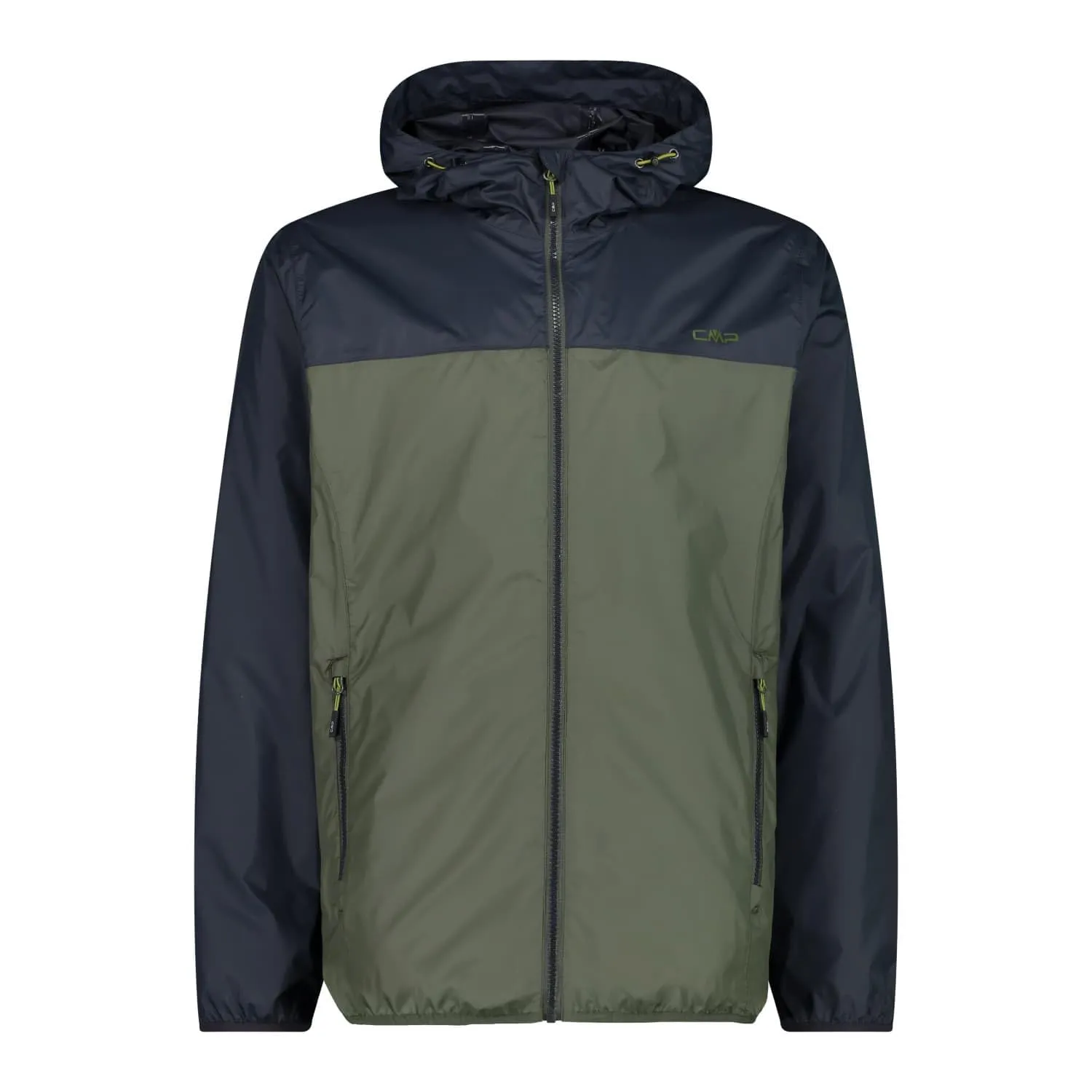 CMP Giacca da uomo con cappuccio antipioggia, Oil Green, 48 - immagine 1