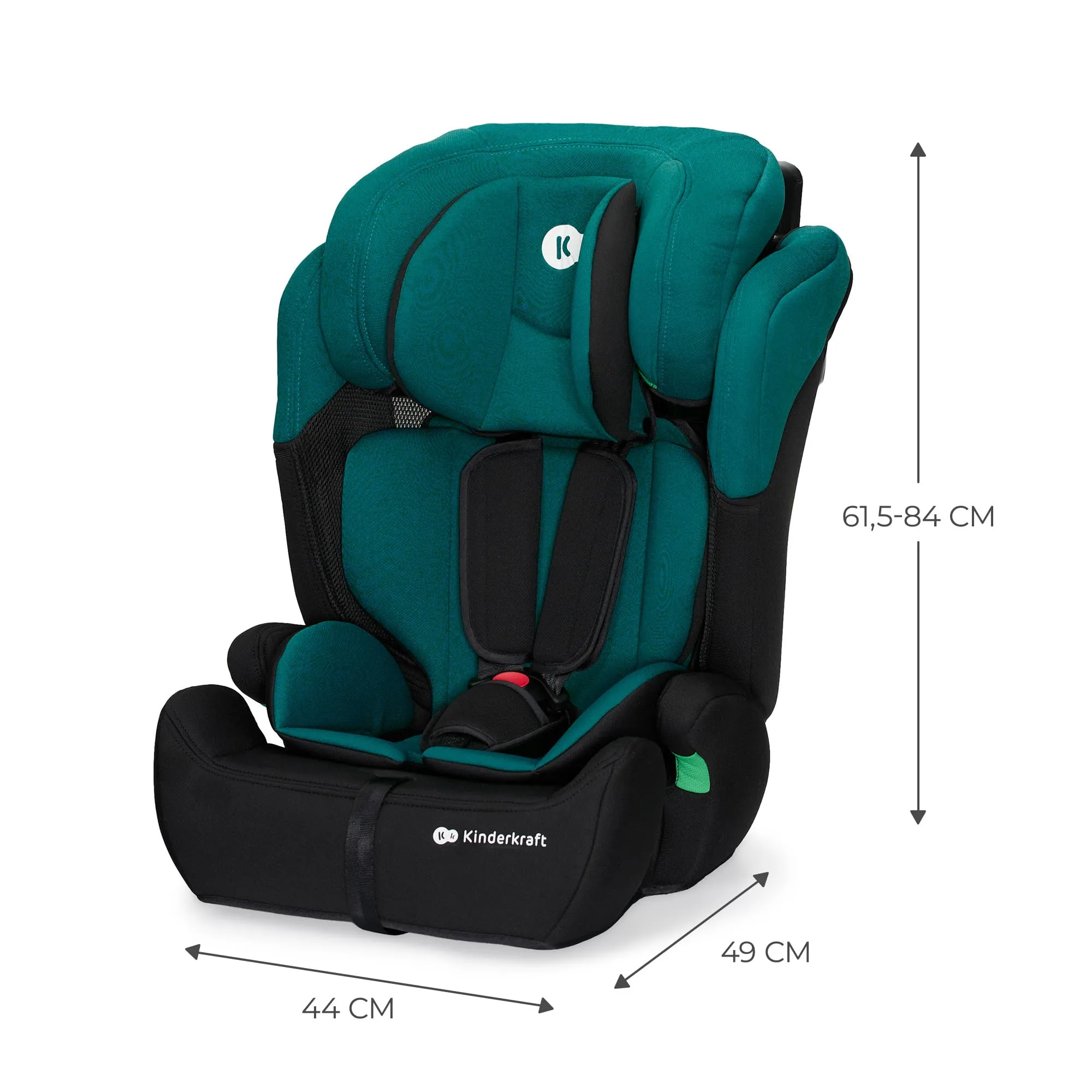 Kinderkraft Comfort Up i-Size Seggiolino Auto 76-150 cm, 9-36 kg, Gruppo 1/2/3, Verde - immagine 9