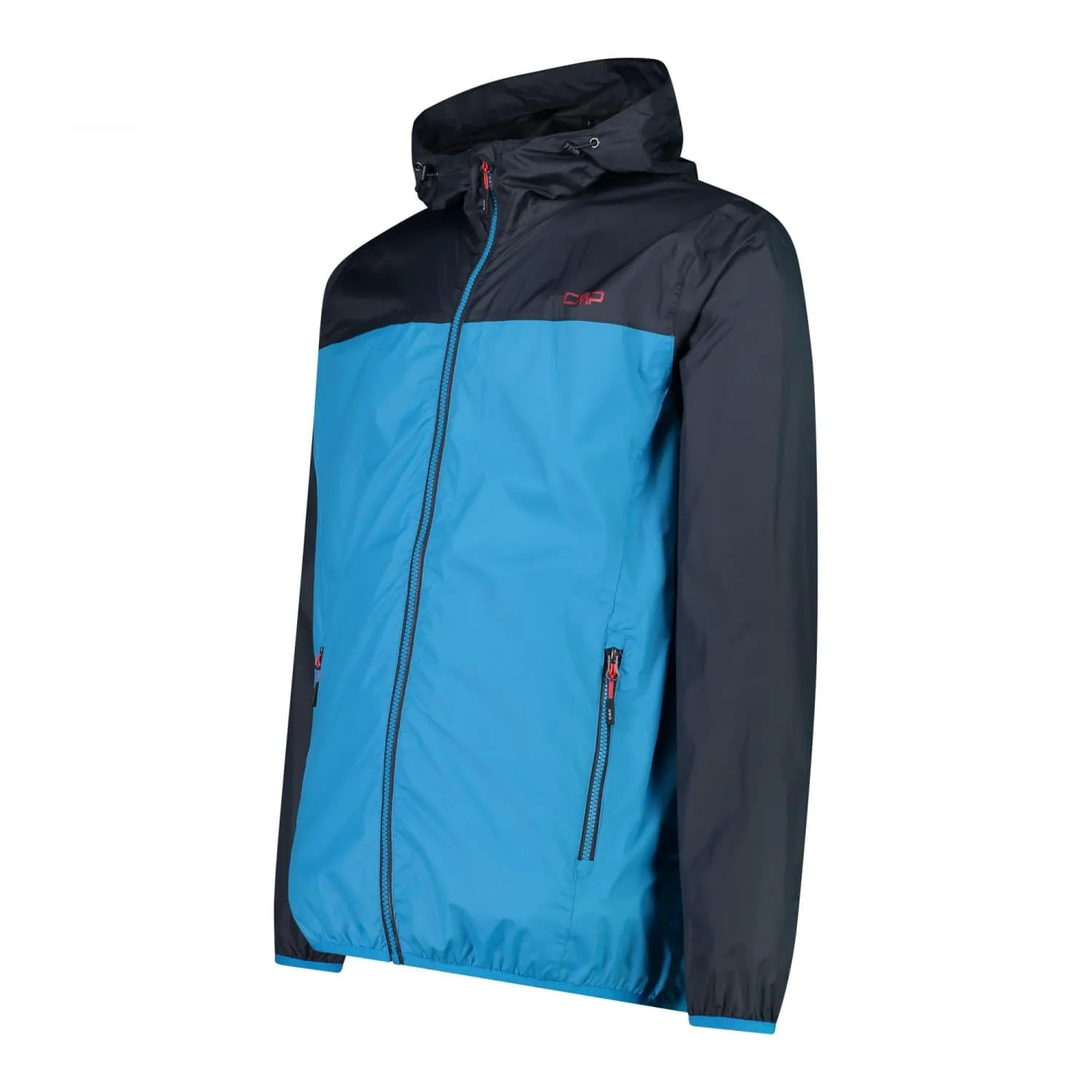 CMP Giacca da Uomo con Cappuccio Antipioggia, Dusty Blue, 4XL - immagine 4