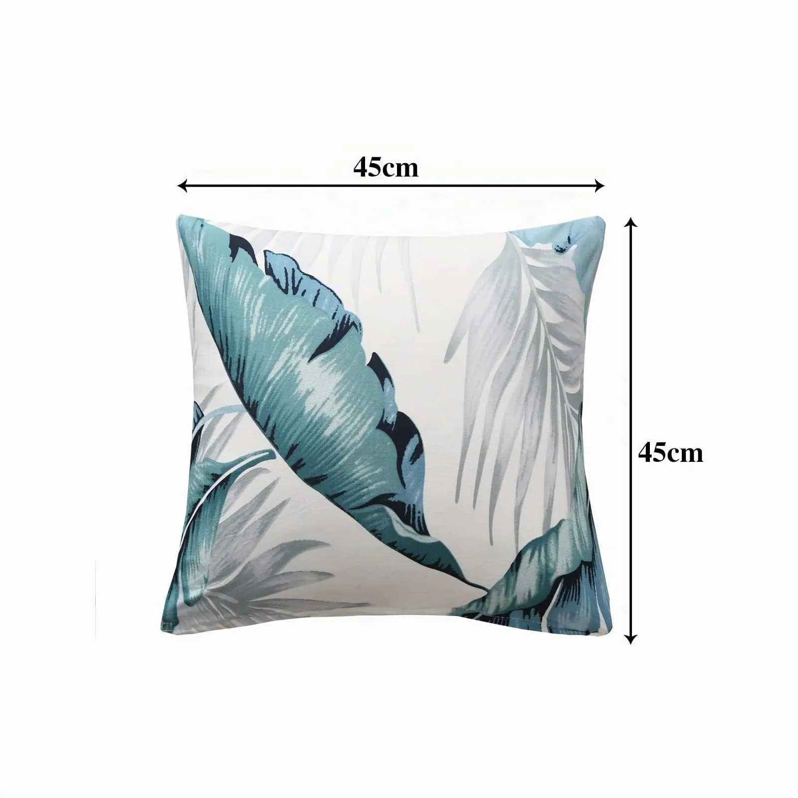 Jaotto Federe per Cuscini Divano Decorativi in Spandex 45x45cm, Foglie Bianche, Set di 2 - immagine 2
