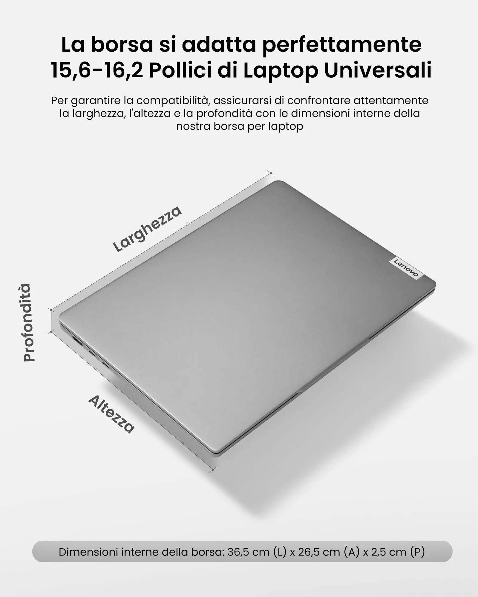 tomtoc Custodia Laptop 15,6 Pollici per Acer, ASUS, Dell, HP, Lenovo, Samsung, Toshiba - immagine 3
