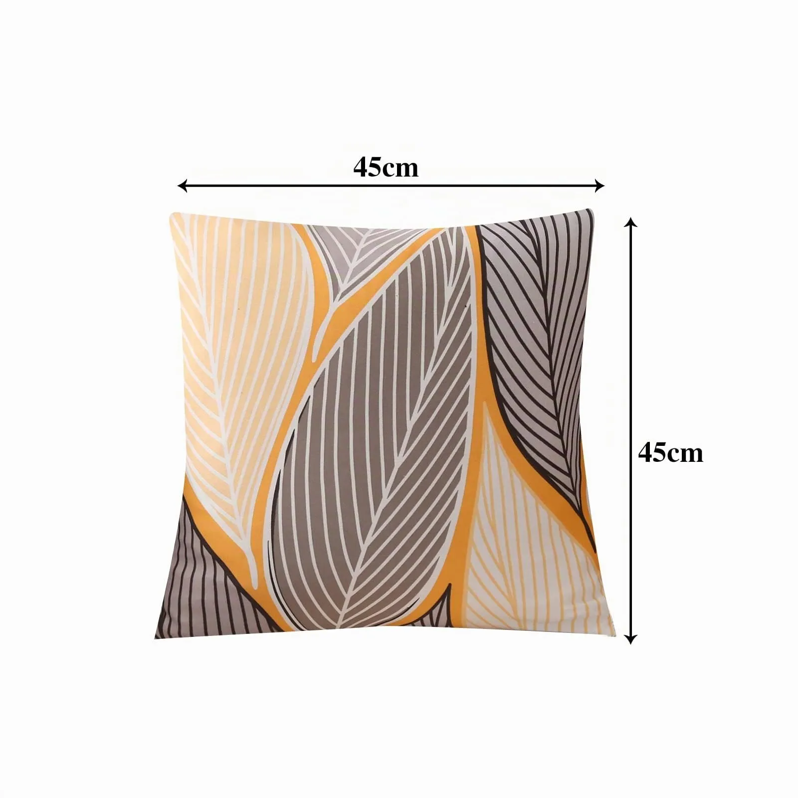 Jaotto Federe per Cuscini Divano Decorativi in Spandex 45x45cm, Foglie Gialle, Set di 2 - immagine 2