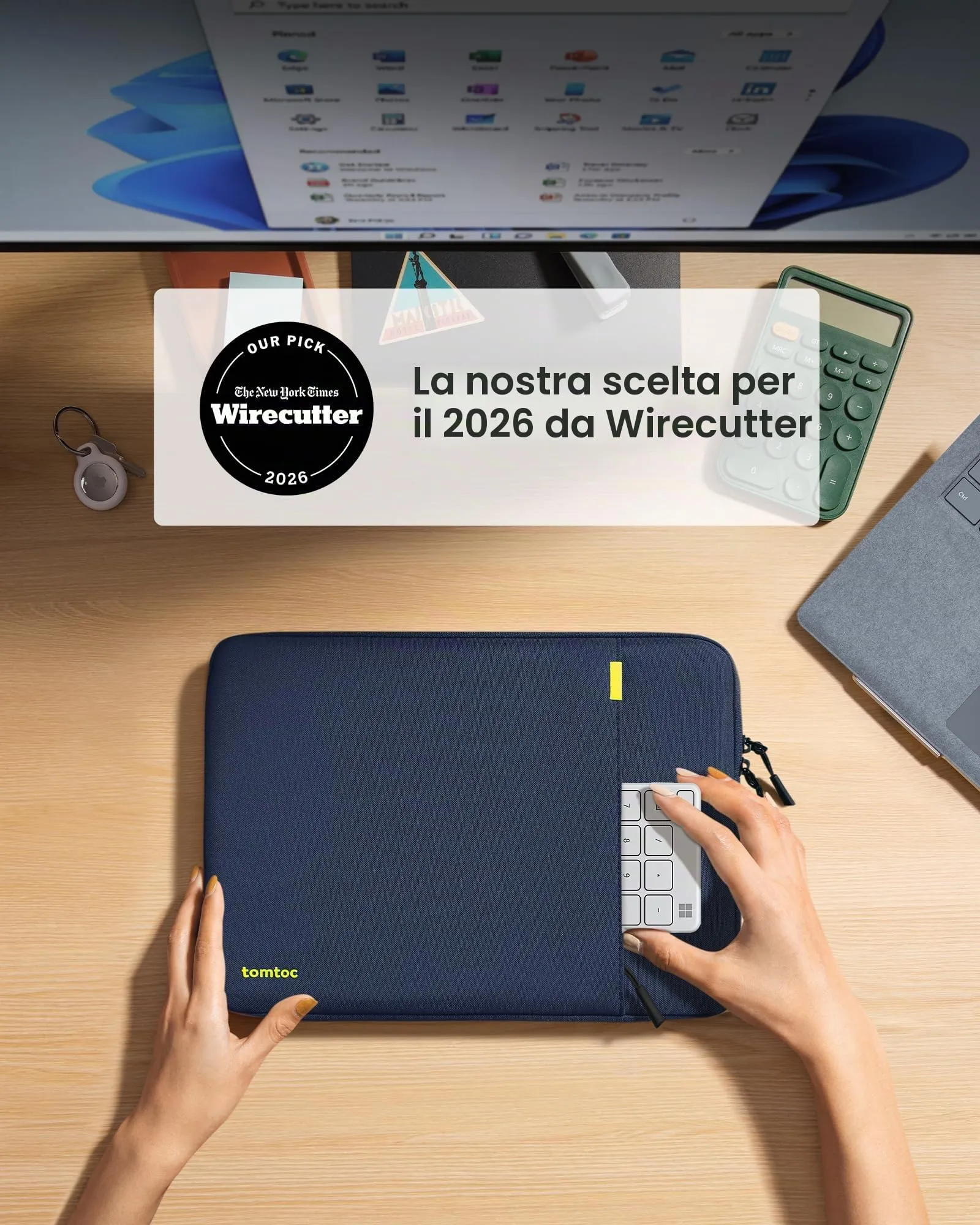 tomtoc Custodia per Laptop 15,6 Pollici per Acer, ASUS, Dell, HP, Lenovo, Samsung, Toshiba - immagine 2