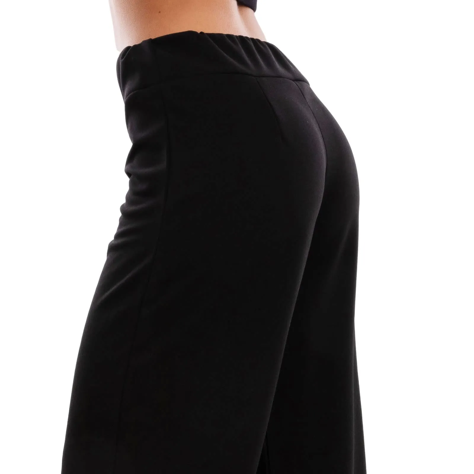 Toocool Pantaloni a Palazzo Donna Basic Elastico in Vita VI-9292, L, Nero - immagine 4